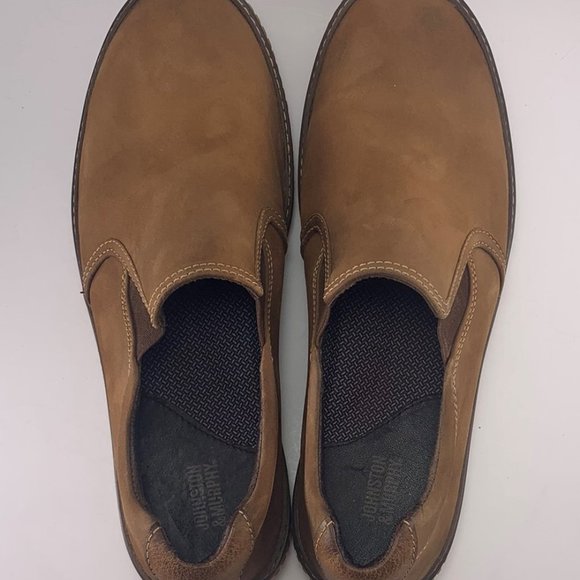 Johnston & Murphy Wallace Slip-On Leather Nubuck Brown (25-2820) Men's Size 9 - Picture 6 of 9